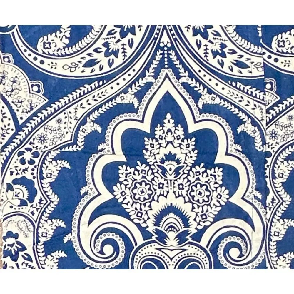 NapaStyle Oblong Tablecloth 60 x 104 Blue Medallion Michael Chiarello READ